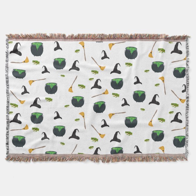 Couverture Casquette de sorcière Broom Caldron Motif Hallowee (Devant)