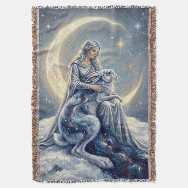 Couverture Celestial Galaxy Hare Moon Goddess Fantasy Art (devant Vertical)