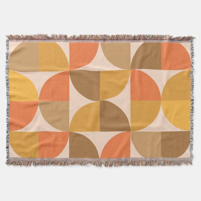 Couverture Cercles demi orange et marron milieu de siècle  (Devant)