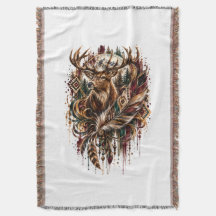 Cerf Tribal Boho, Rêvant de Cerf