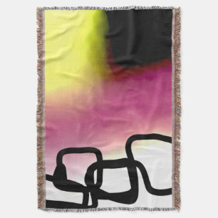 Couverture Chaîne de blocage : Abstrait rose, jaune, noir et