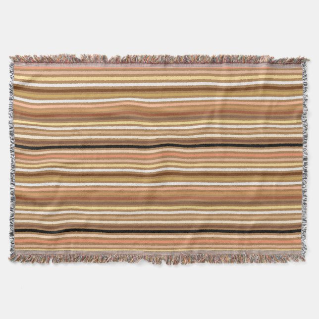 Couverture Chalk Stripes - Camel Tan et or (Devant)