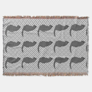 Couverture Chat japonais - copie noire et blanche de kimono