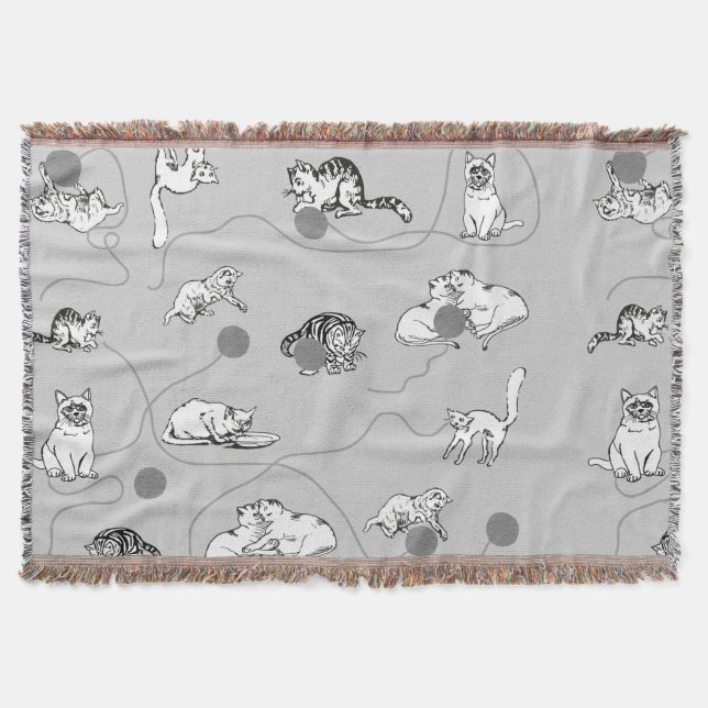 Couverture Chats mignons Jouer et être Motif coquin (Devant)