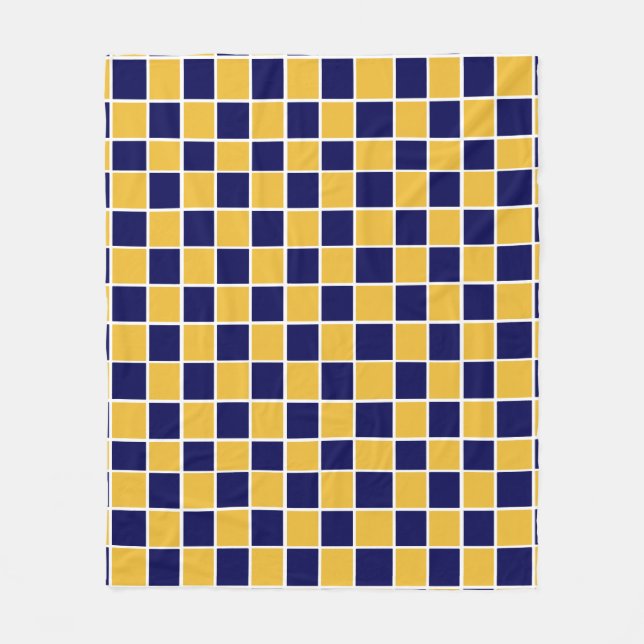 Couverture Checkered d'ouatine de marine et d'or (Devant)