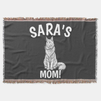 Couverture Chemise de Maman de Chat, Personnaliser, Maine Coo