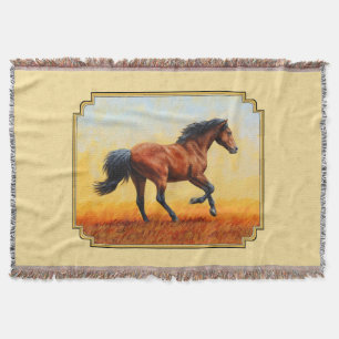 Couverture Cheval de la baie de course Jaune
