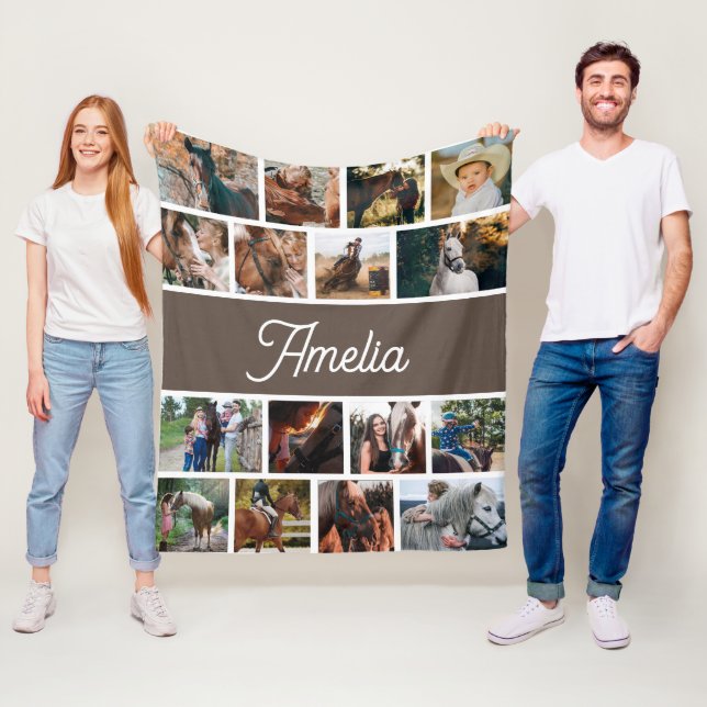 Couverture Cheval Pour Filles, Couverture Nom Enfa (En situation)