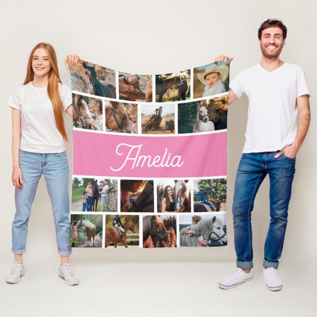 Couverture Cheval Pour Filles, Couverture Nom Enfa (En situation)