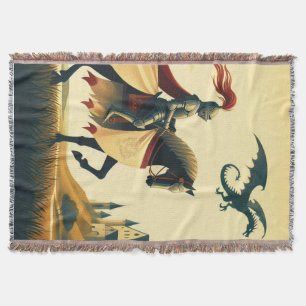 Couverture Chevalier médiéval et château de wyvern fantasy
