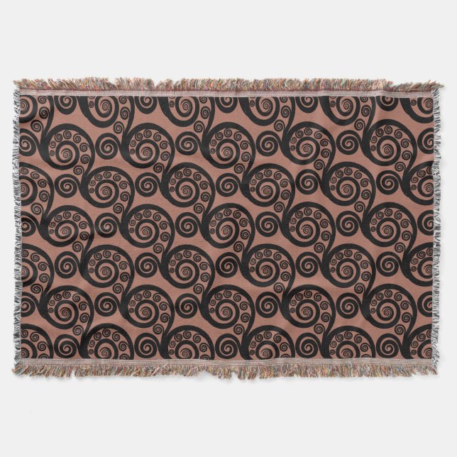 Couverture Chic Bronze-Brown Fern Fond Fond Latérale (Devant)