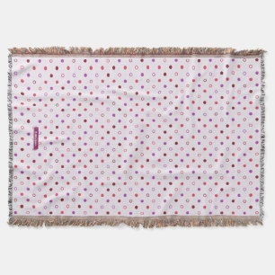 Couverture Chic corail violet pois motif