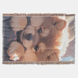 Couverture chien chiot style kawaii