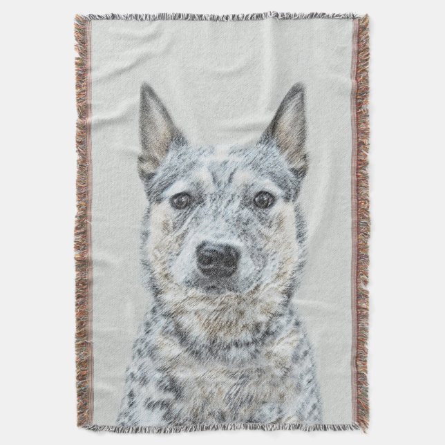 Couverture Chien de bétail australien - Cute Original Dog Art (devant Vertical)