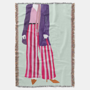 Couverture Chiffre debout de mode - pantalon rayé