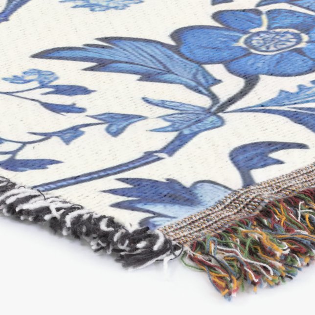 Couverture Chinoserie Floral imprimé blanc de jeton de saison (Coin)