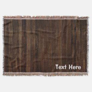 Couverture Chocolat personnalisé Motif en bois Brown