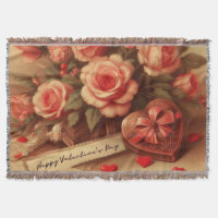 Chocolats et fleurs de la Saint-Valentin vintage