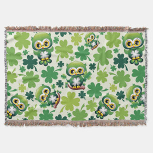 Couverture Chouette Bébé Mignon St Patrick Dessin Animé