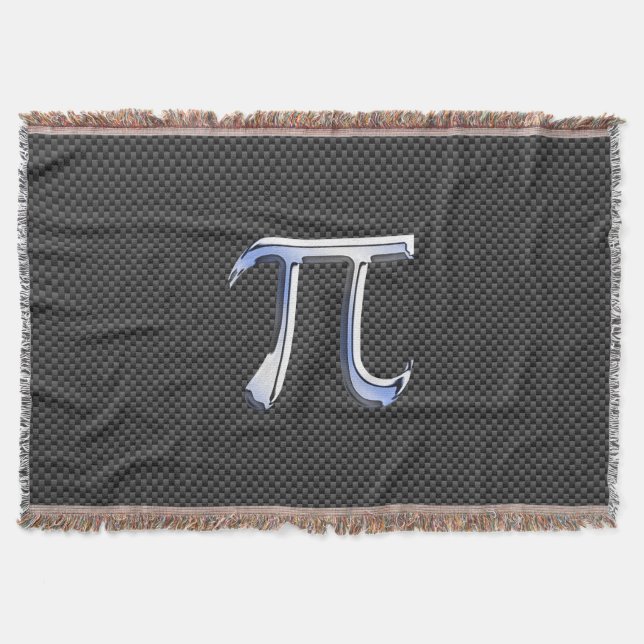 Couverture Chrome comme Pi Symbole sur Carbon Fiber Style (Devant)