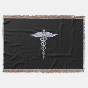 Couverture Chrome Stylish Comme Caduceus Symbole Médicale