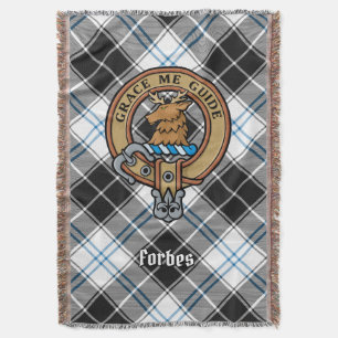 Couverture Cimier du clan Forbes sur tartan de robe