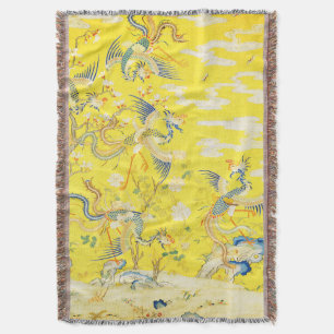 Couverture Cinq Phoenix dans Jardin chinois jaune floral