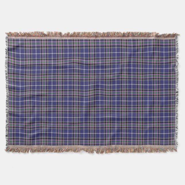 Couverture Clan Alexander Tartan bleu et violet plaid (Devant)