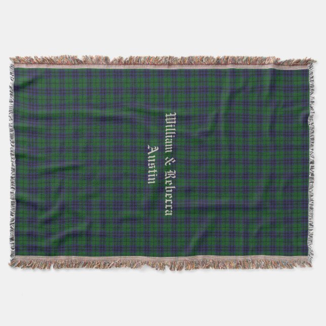 Couverture Clan Austin Tartan Plaid Custom Thaillot Blanket (Devant)