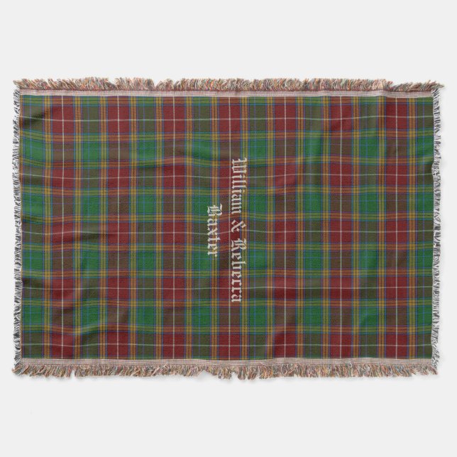 Couverture Clan Baxter Tartan Plaid Custom Thelot (Devant)
