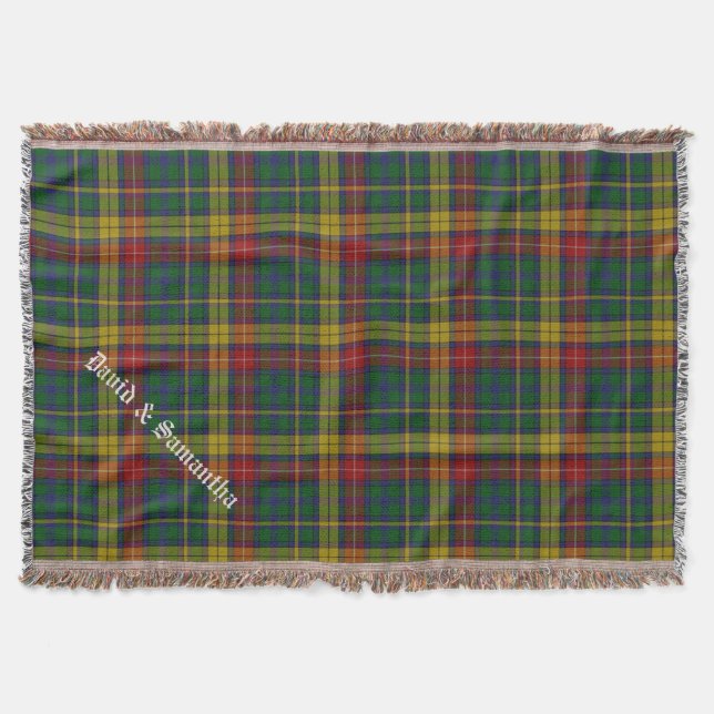 Couverture Clan Buchanan Tartan Plaid Custom Thelot Blanket (Devant)