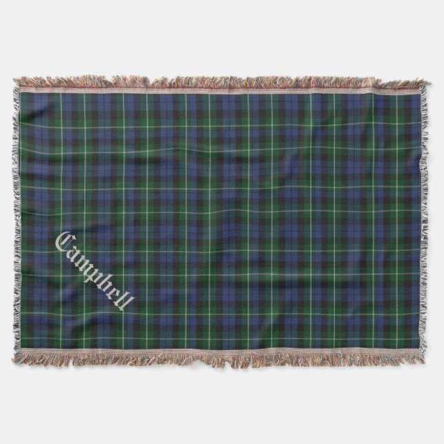 Couverture Clan Campbell Tartan Plaid Custom-Thch Blanket (Devant)