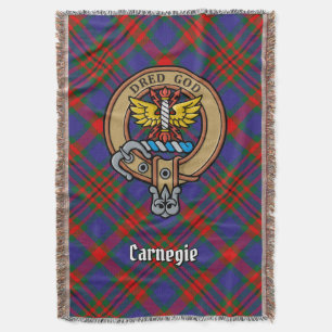 Couverture Clan Carnegie Crête sur Tartan