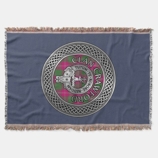 Couverture Clan Crawford Crest & Tartan Knot (Devant)