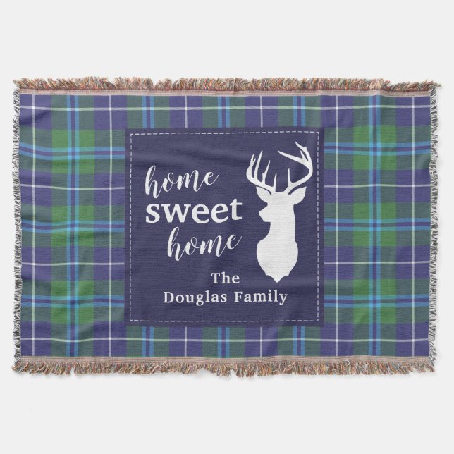 Couverture Clan de vacances Plaid personnalisé Douglas Tartan (Devant)