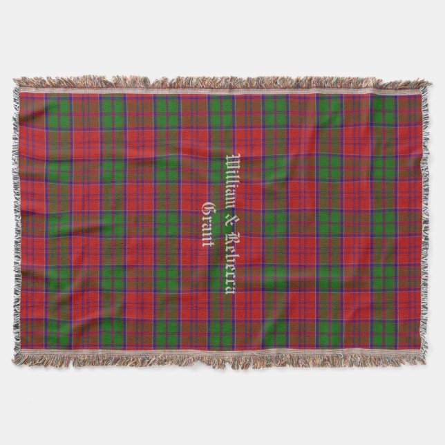 Couverture Clan Grant Tartan Plaid Custom Threading Blanket (Devant)