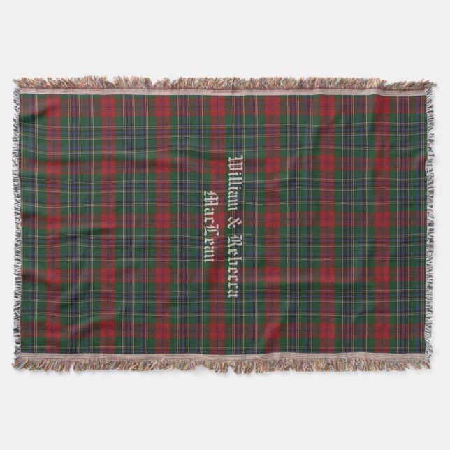 Couverture Clan MacLean Tartan Plaid Custom Throw Blanket (Devant)