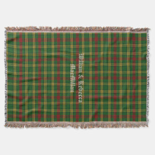 Couverture Clan MacMillan Tartan Plaid Custom Throw Blanket