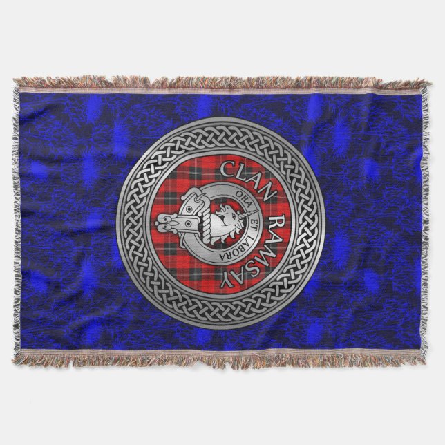 Couverture Clan Ramsay Crest & Tartan Knot (Devant)