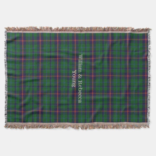 Couverture Clan Young Tartan Plaid Custom Thelot Blanket (Devant)
