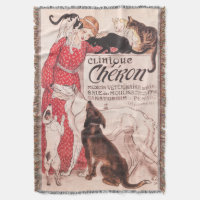 Clinique Cheron Vintage Chien Chat Steinlen Poster