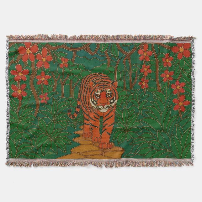Couverture Cloisonne Art Tiger on the Jungle Path (Devant)