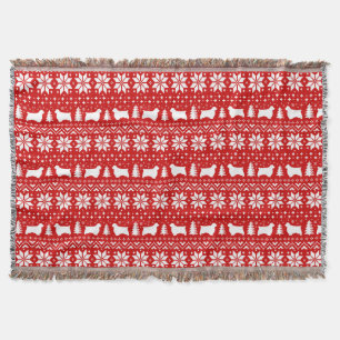 Couverture Clumber Spaniel Chien Silhouettes Motif de Noël
