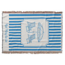 Coastal Beach Vibes Blue Stripes