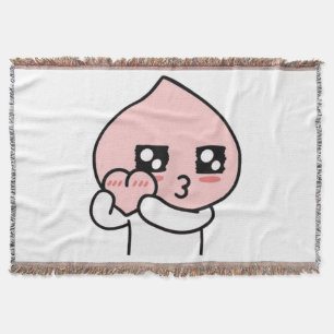 Couverture Cœur Apeach  Cœur Apeach  Cœur pêche pour vous