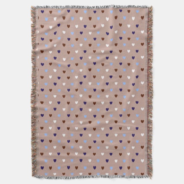 Couverture Coeurs Polka sur brun pâle (devant Vertical)