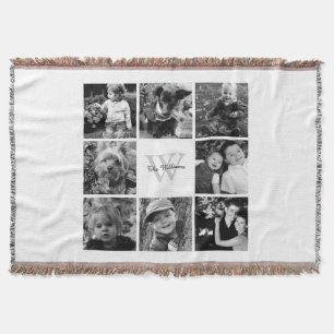 Couverture Collage photo de la famille personnalisée blanche