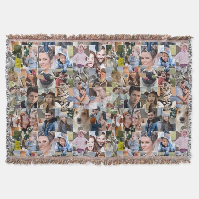 Couverture Collage Photo Famille Personnalisé Forme 24 Pic Pu (Devant)
