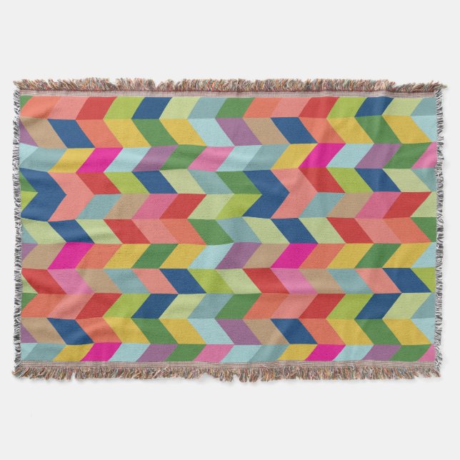Couverture Coloré de Herringbone moderne (Devant)