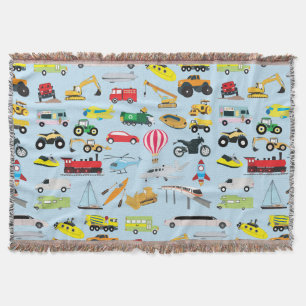 Couverture Colorful Transport & Véhicules Enfants Motif